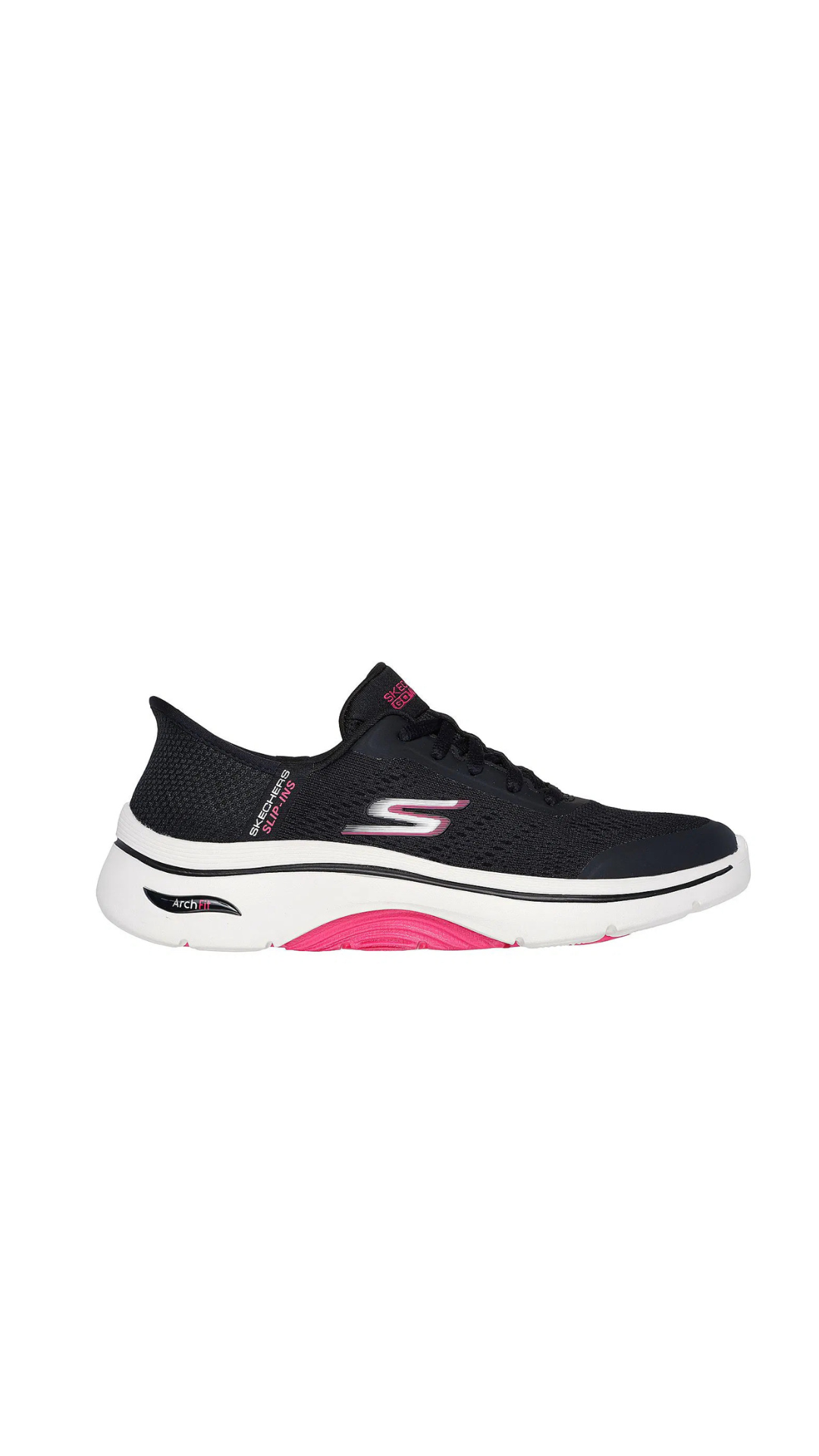 ZAPATILLA WOMAN  SKECHERS GO WALK ARCH FIT 2.0 VALENCIA  BLACK/HOT PINK